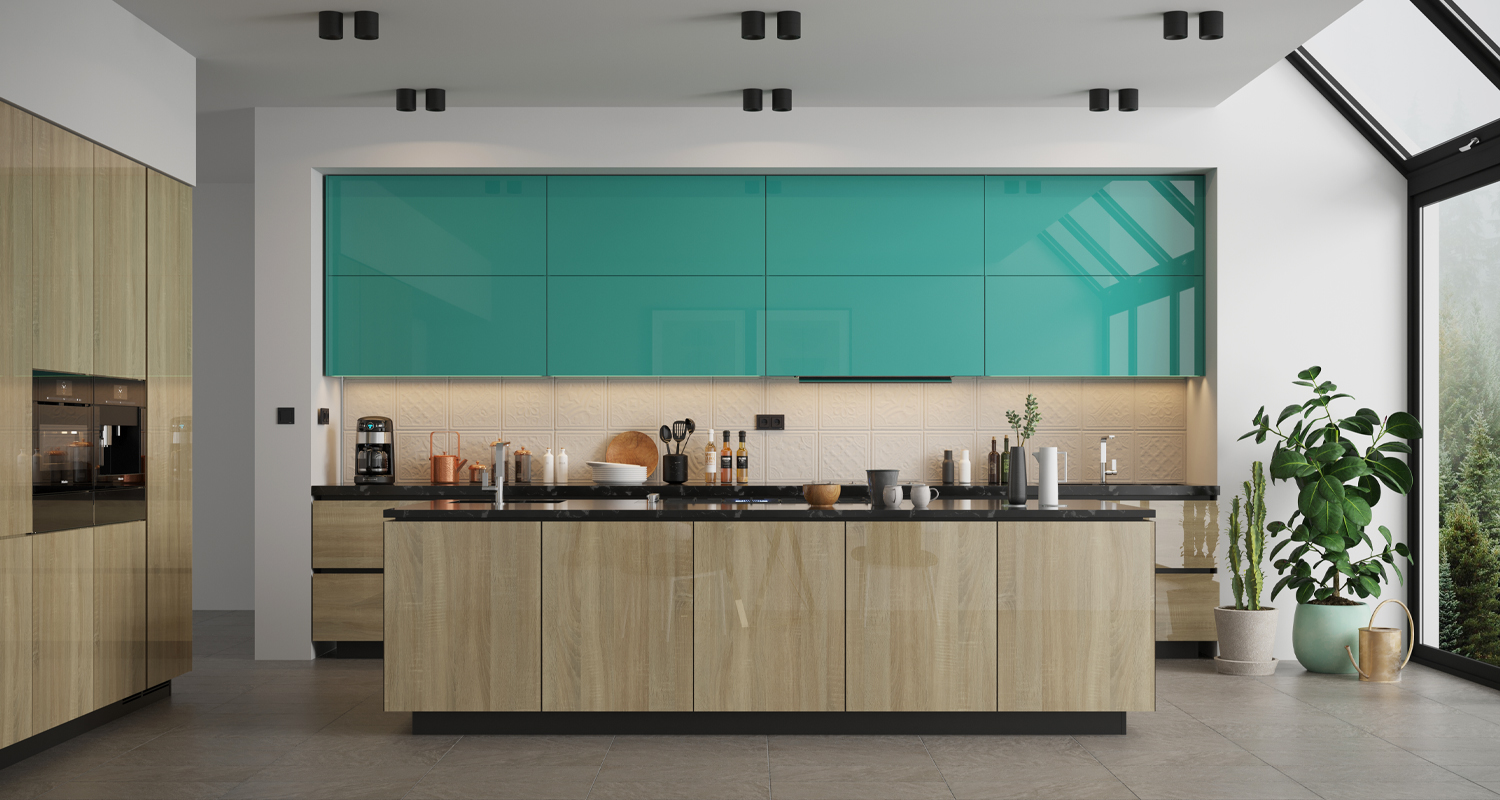 <廃盤品> VITRINI(turquoise blue-oak) Turquoise